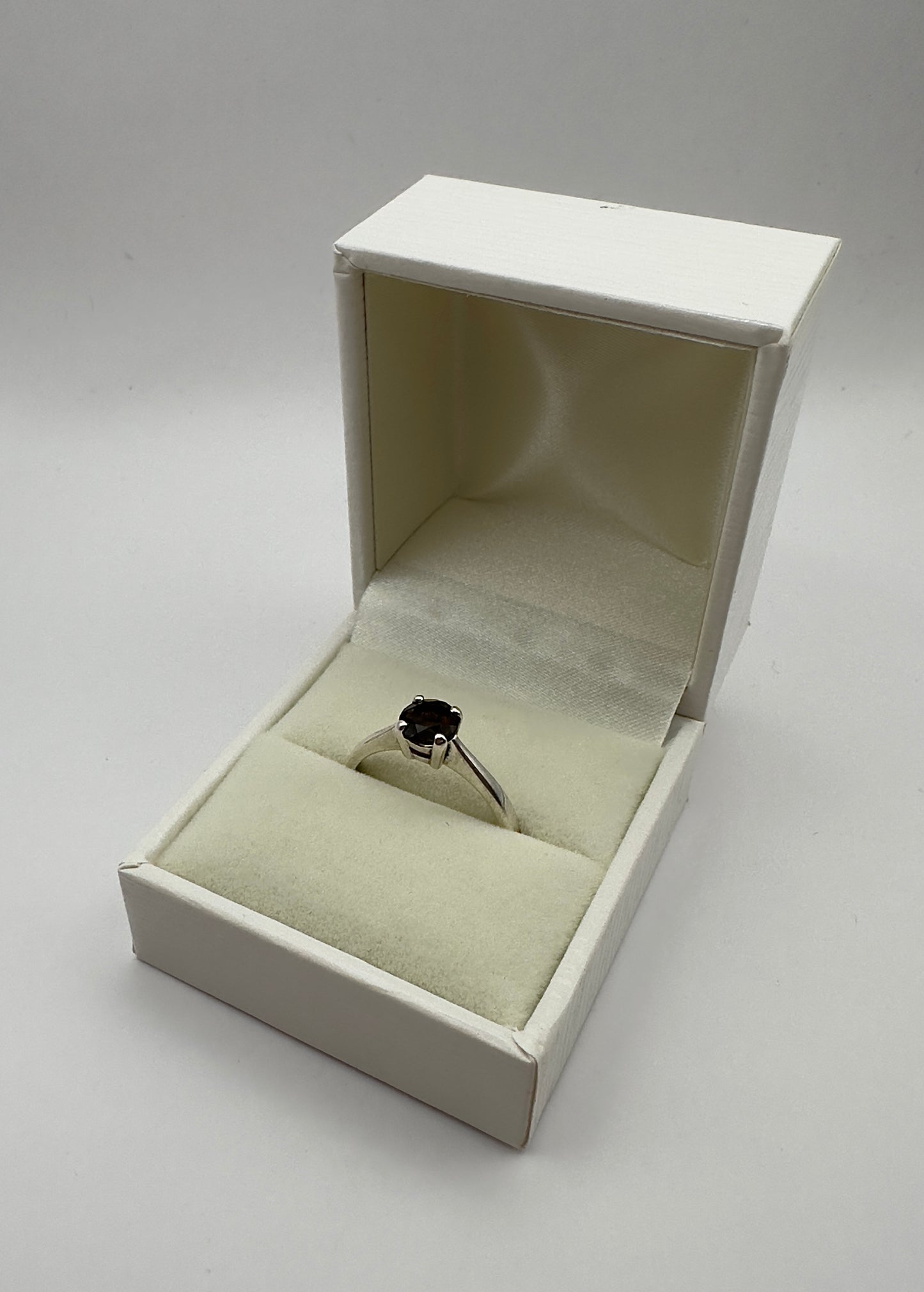 Bague quartz fumé
