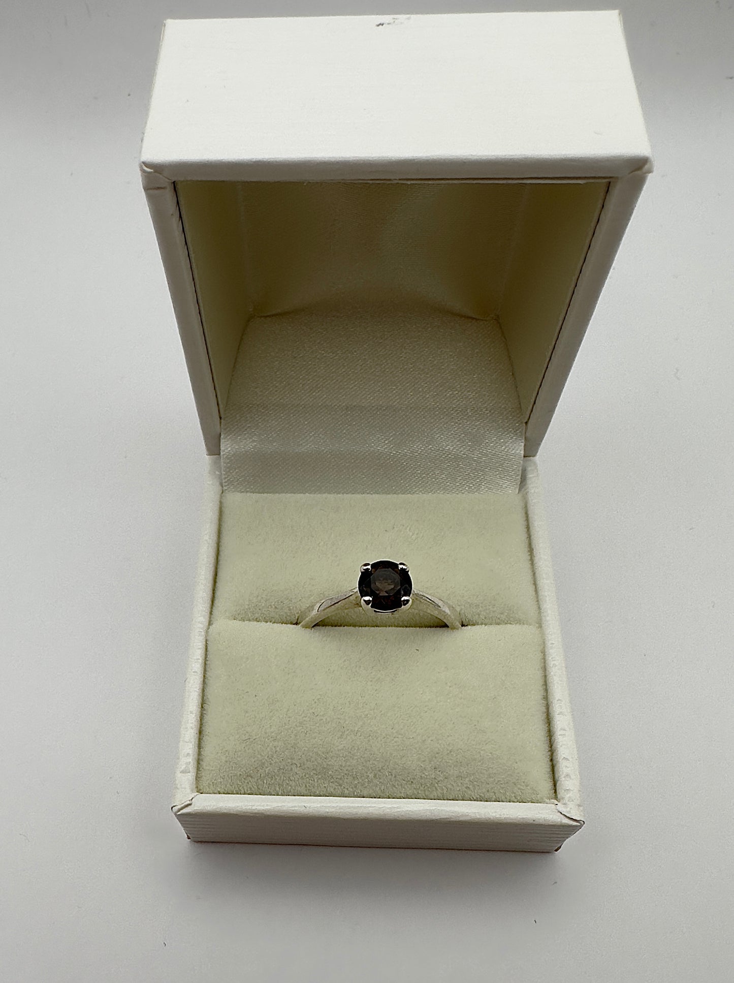 Bague quartz fumé