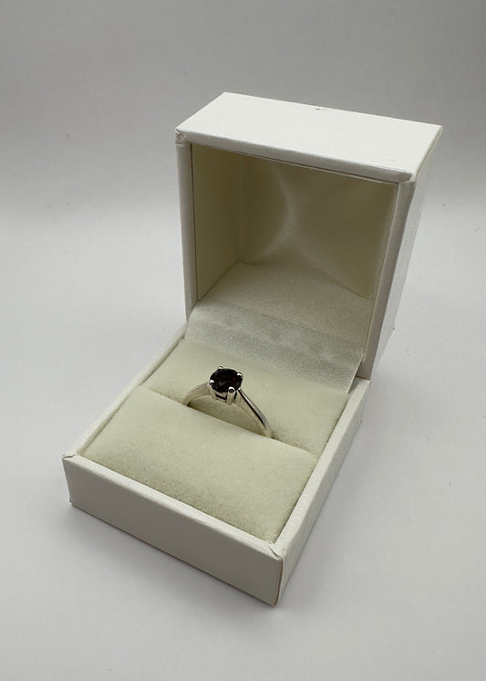 Bague quartz fumé