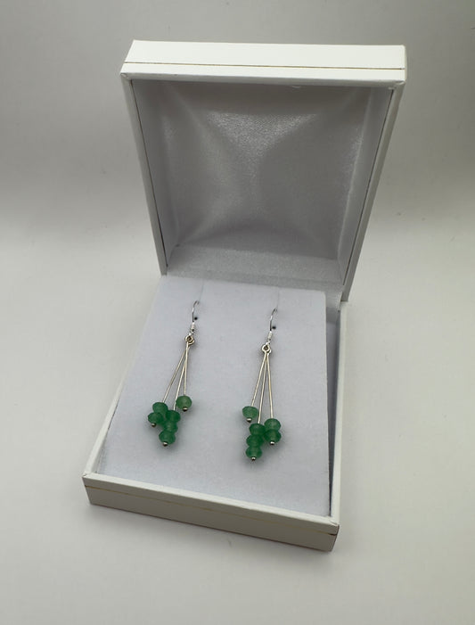 Boucle d'oreille aventurine