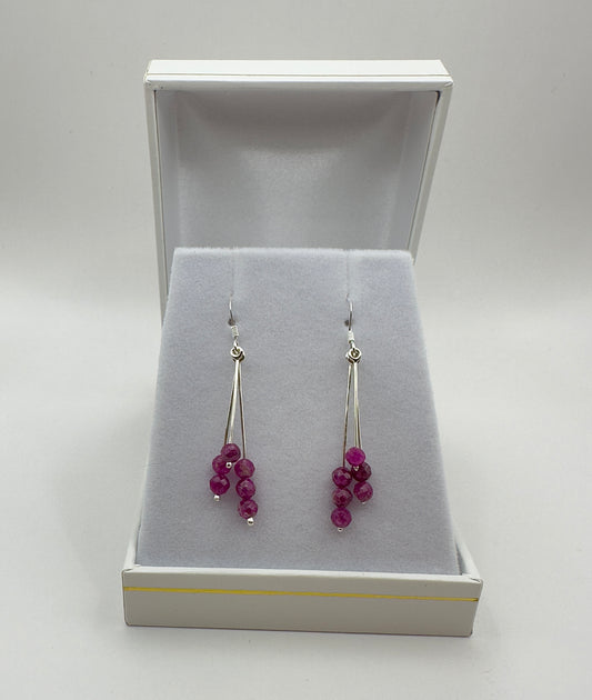 Boucles d'oreilles Rubis