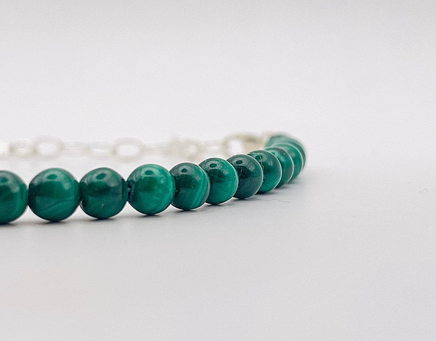 Bracelet Malachite + chainette